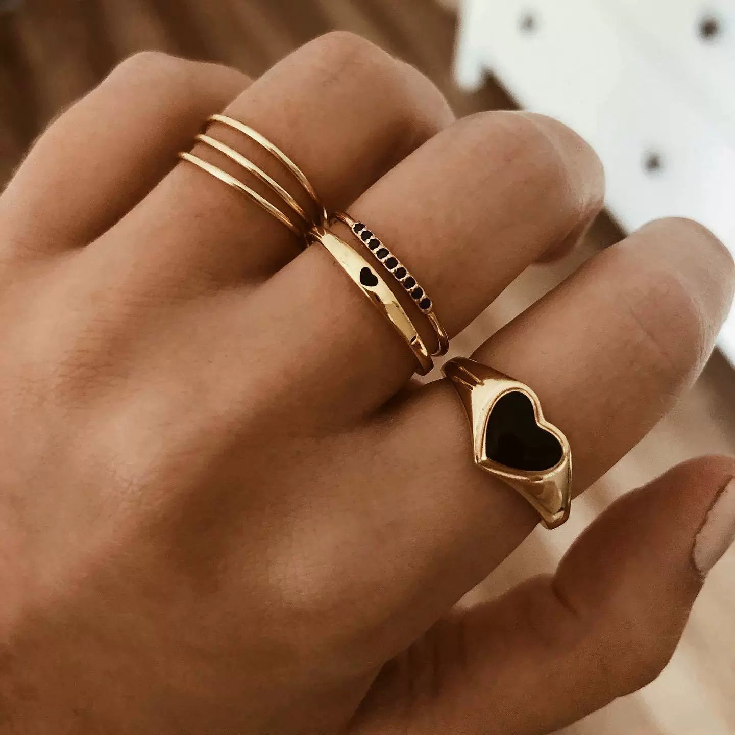 Camila Star Moon Ring Set - Style 13 [TSPT1O72]