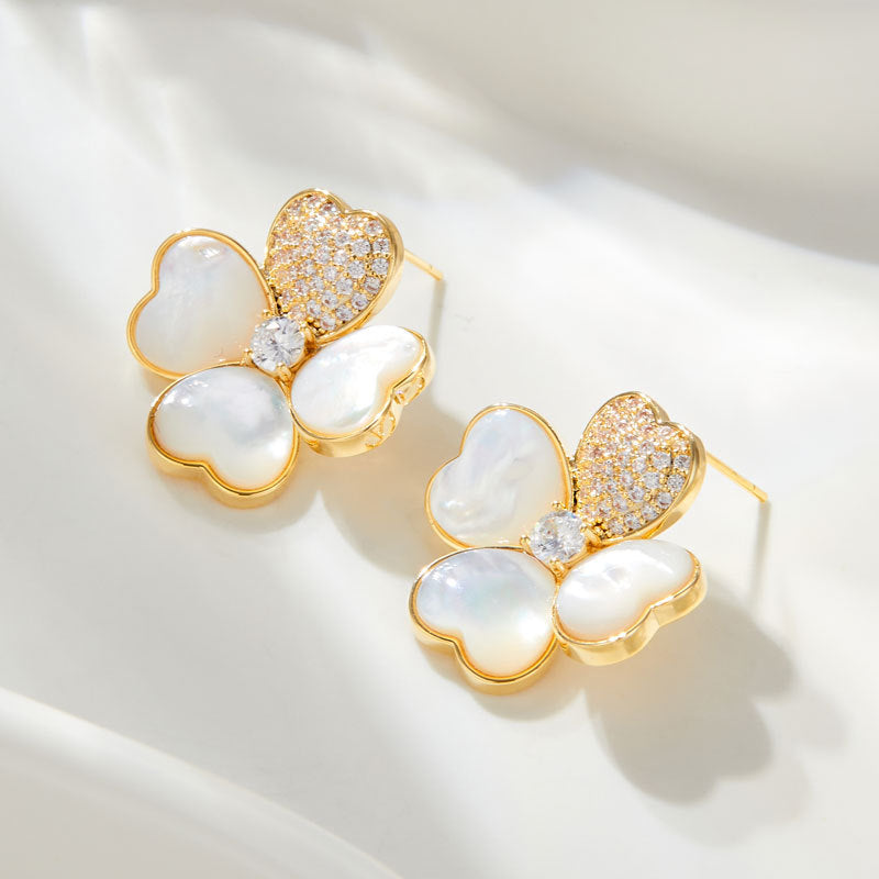 Queena Fritillary Clover Earrings - EA06844T001 [SONKTOUP]