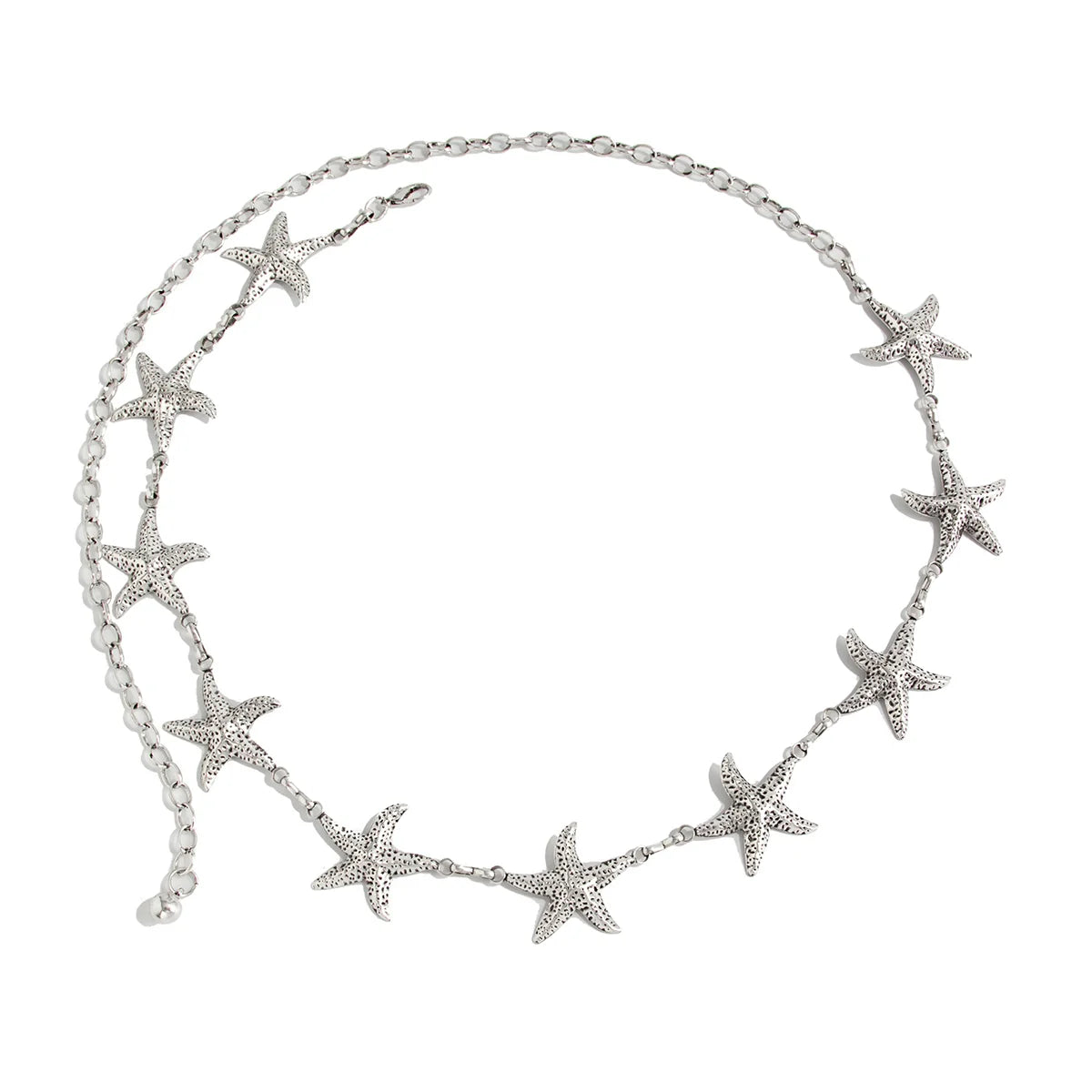 Ari Coastal Charm Waist Chain - Dotted Starfish Silver