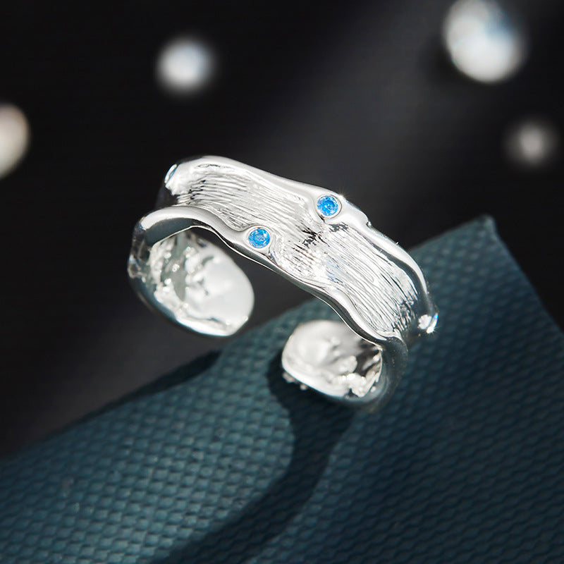 Ryann Textured Open Ring - Rose Gold [604VQ489]