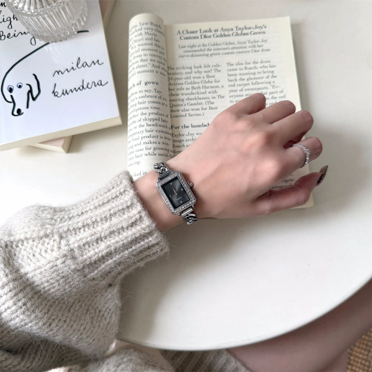 Nivea Cube Bracelet Watch - Silver Band Gray Face [61V71WD3]
