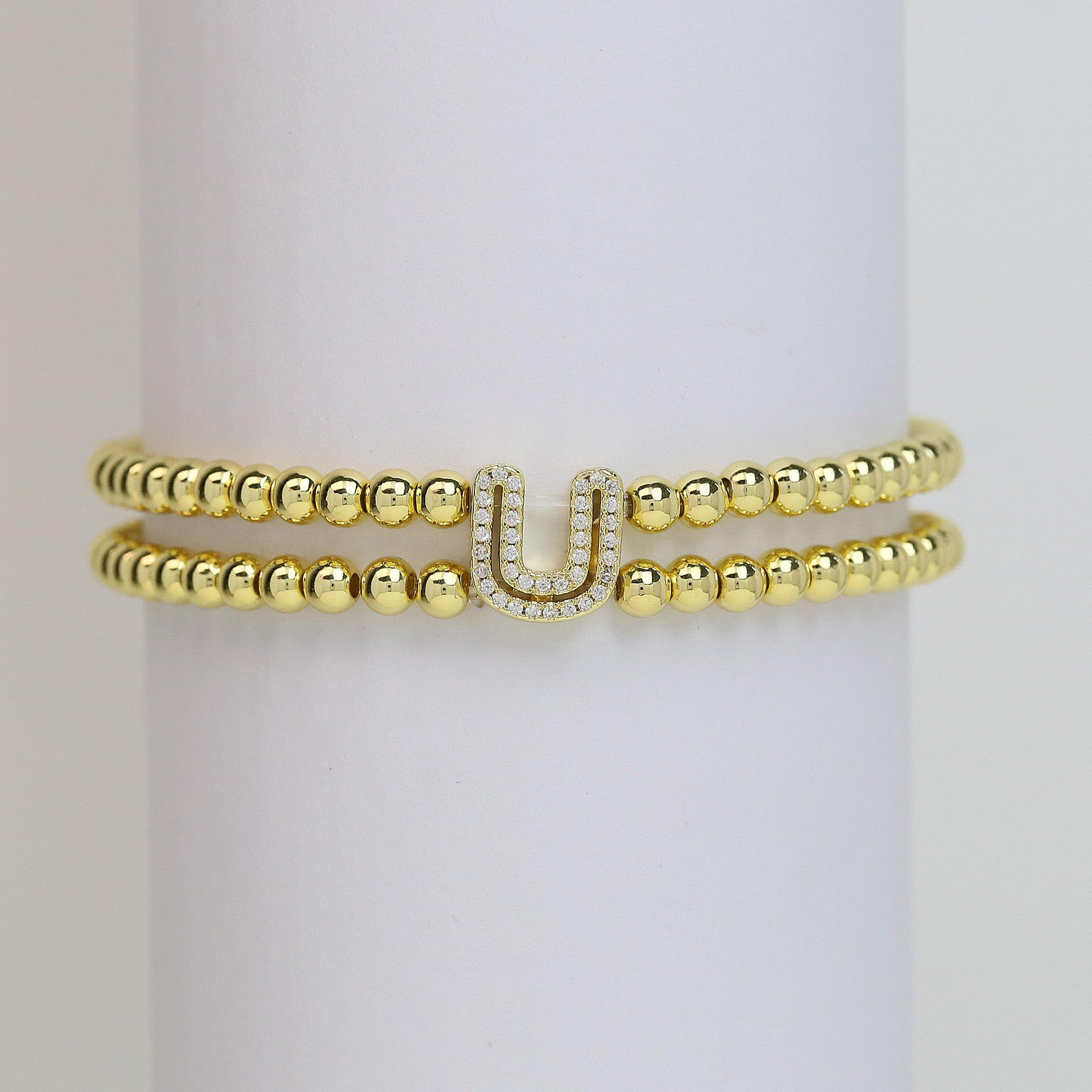 Alexandra Bubble Initial Bracelet - U [RIBI2R9X]