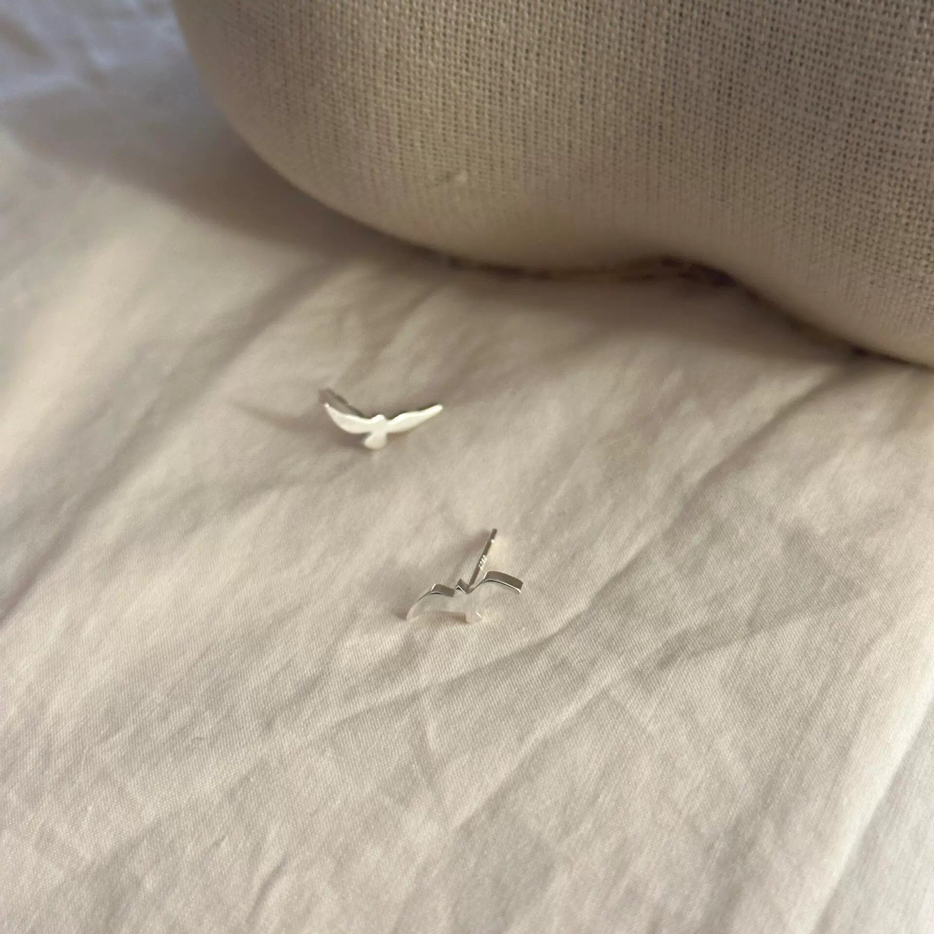 Raelynne Asymmetric Seagull Studs - Asymmetric Seagull Earrings