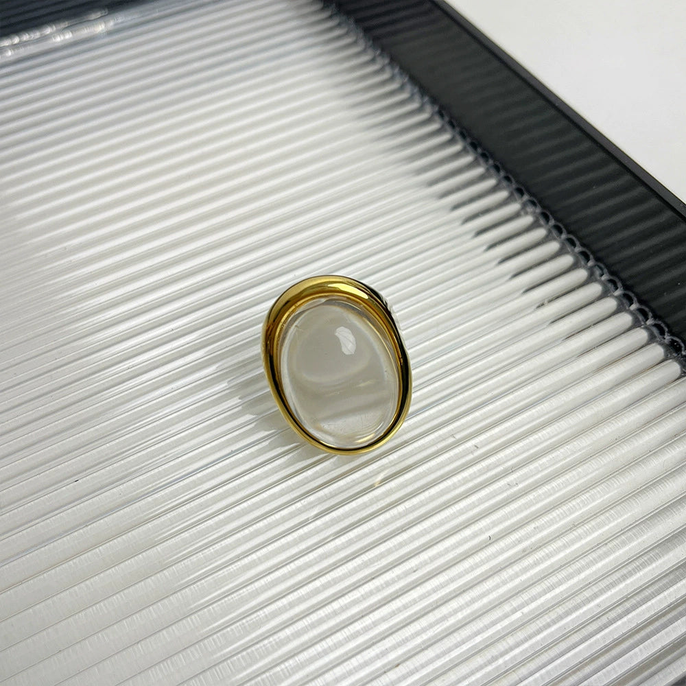 Tinleigh Cat Eye Statement Ring - Cat Eye Stone Gold Ring