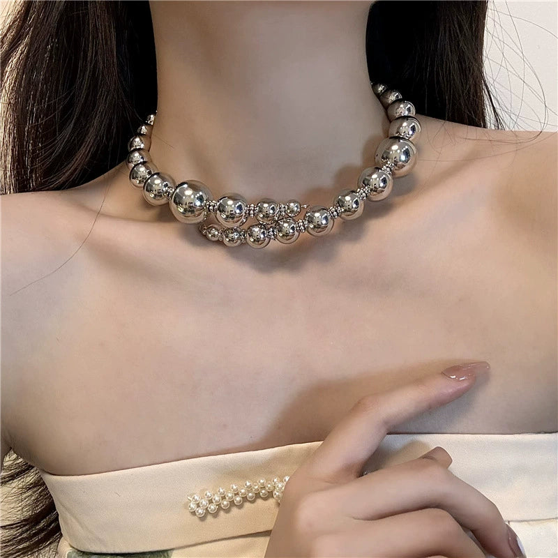 Kassia Y2K Heart Choker - Round Choker [H67OK6UV]