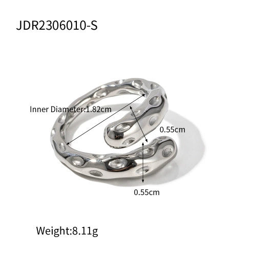 Edna Titanium Open Ring - JDR2306010-S [R9K459KW]