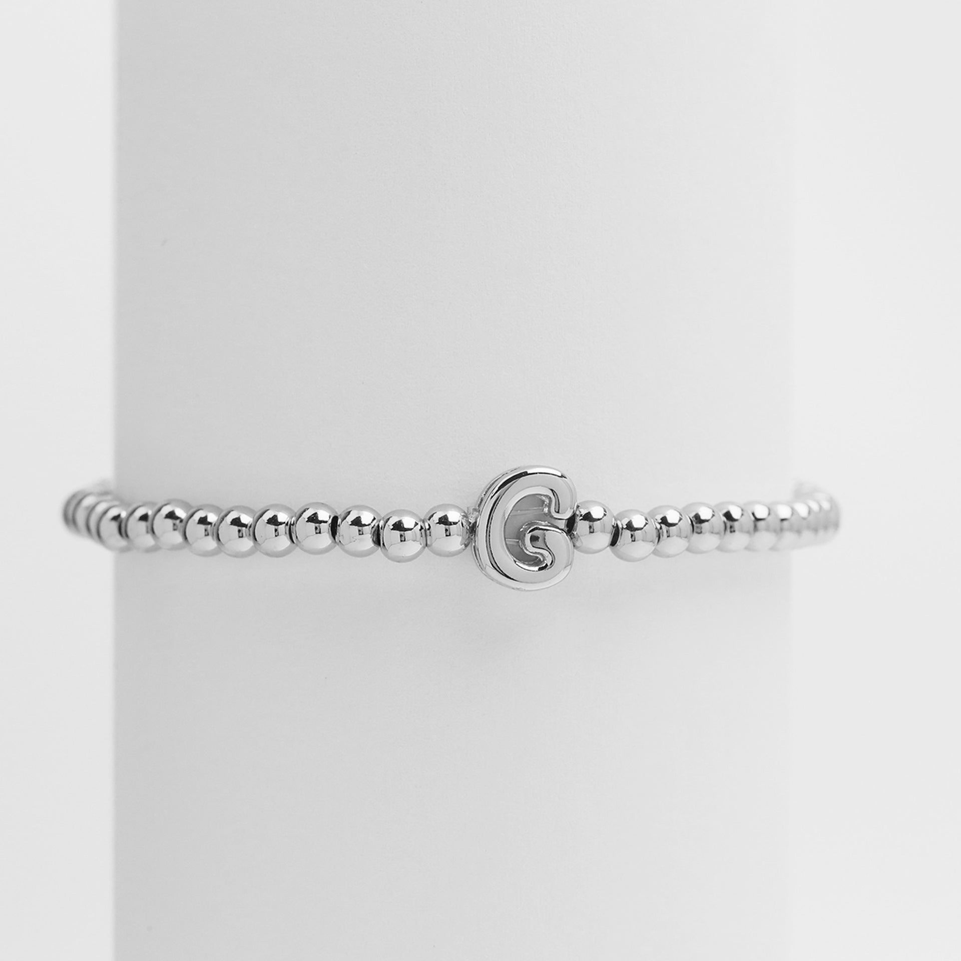 Jorie Polished Letter Bracelet - Silver G [XIATG210]