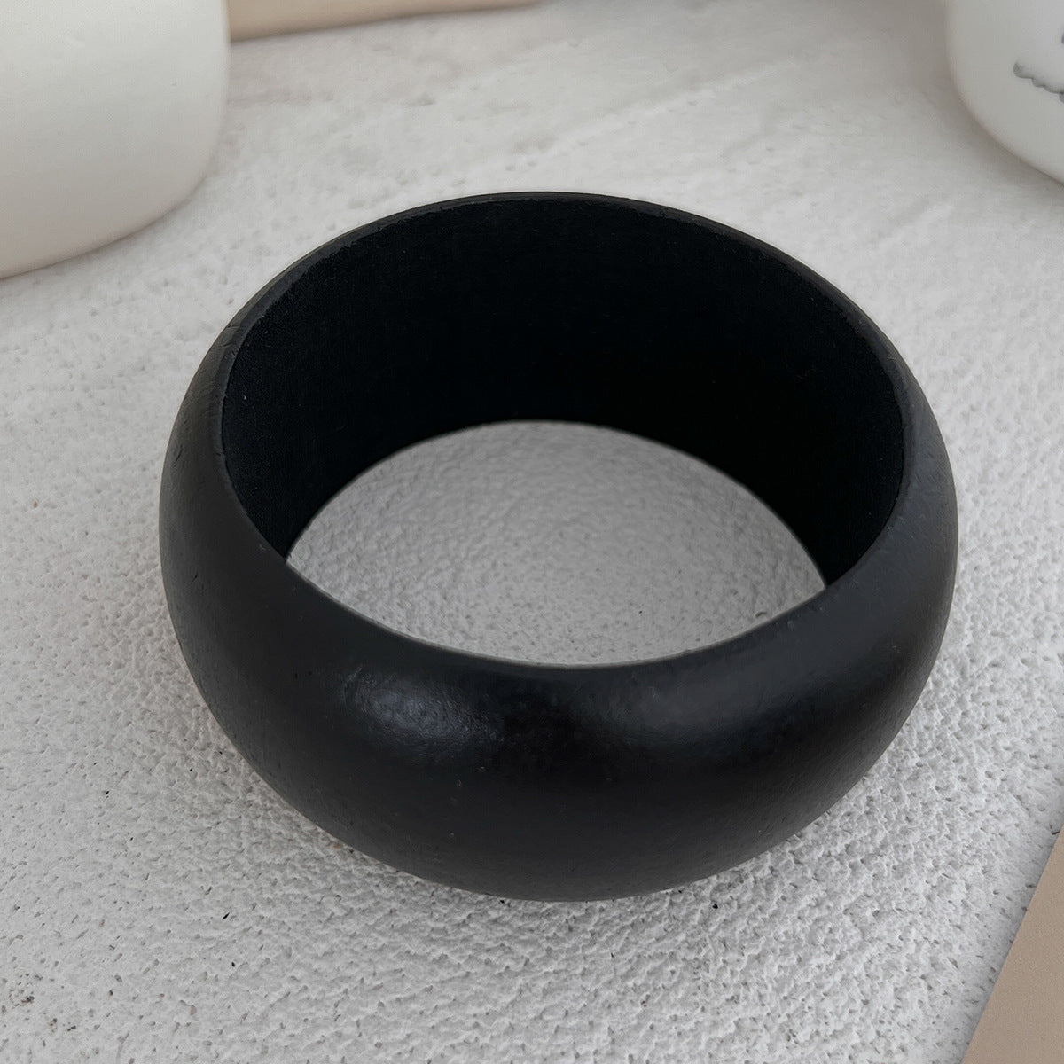 Charleigh Sculptural Bangle Bracelet - Natural Wood Style 1 [Y52RI7Z3]