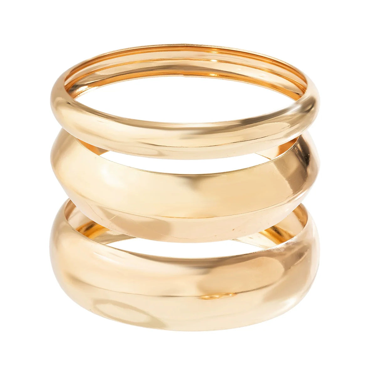 Yaritza Sleek Bangle Set - 3-piece Set Gold