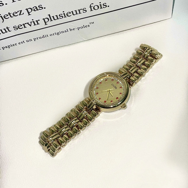 Amberly Elegant Steel Watch - Rainbow [DDGLUOFM]