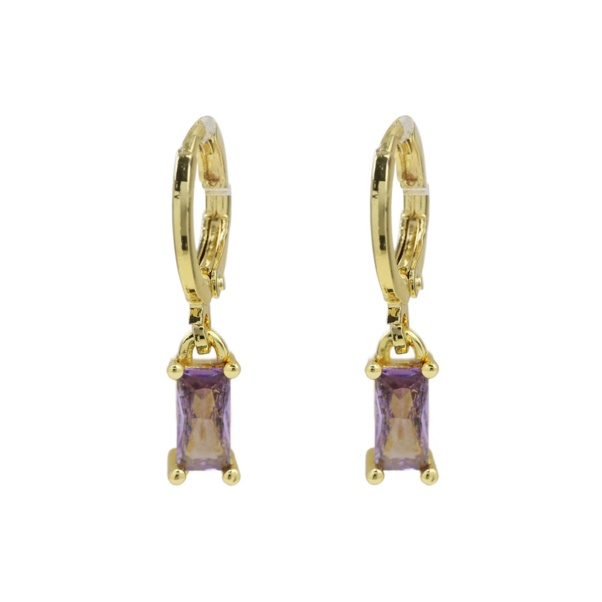 Davie Birthstone Stud Earrings - February [FJTE3Z8P]