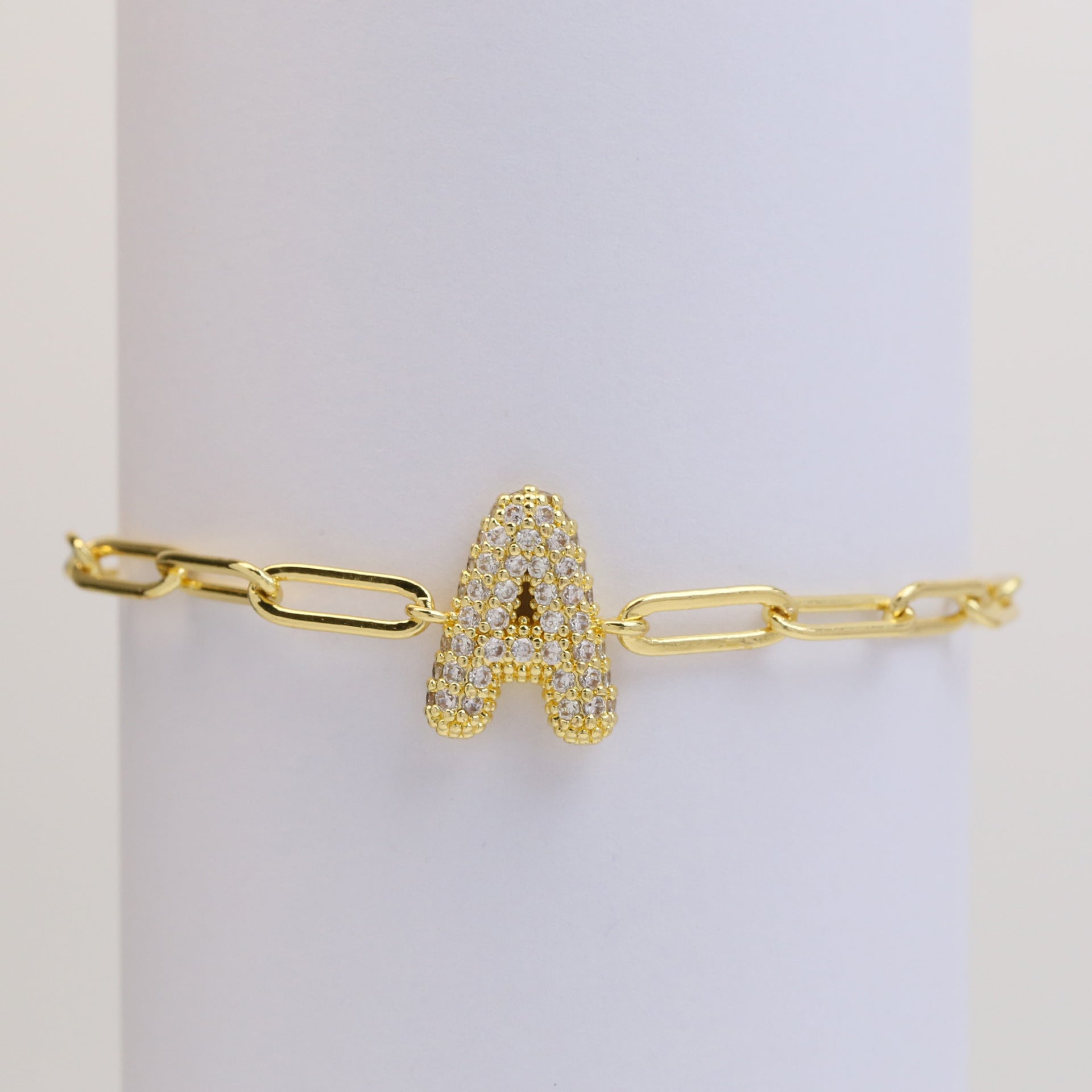 Willow Bubble Initial Bracelet - A [NCWD5NLB]
