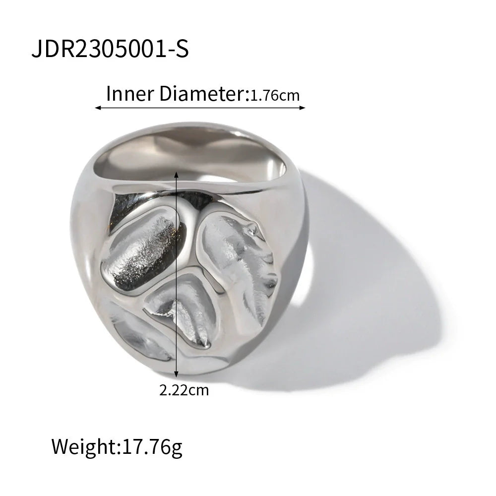 Aubrielle Stainless Steel Statement Ring - JDR2305001-S