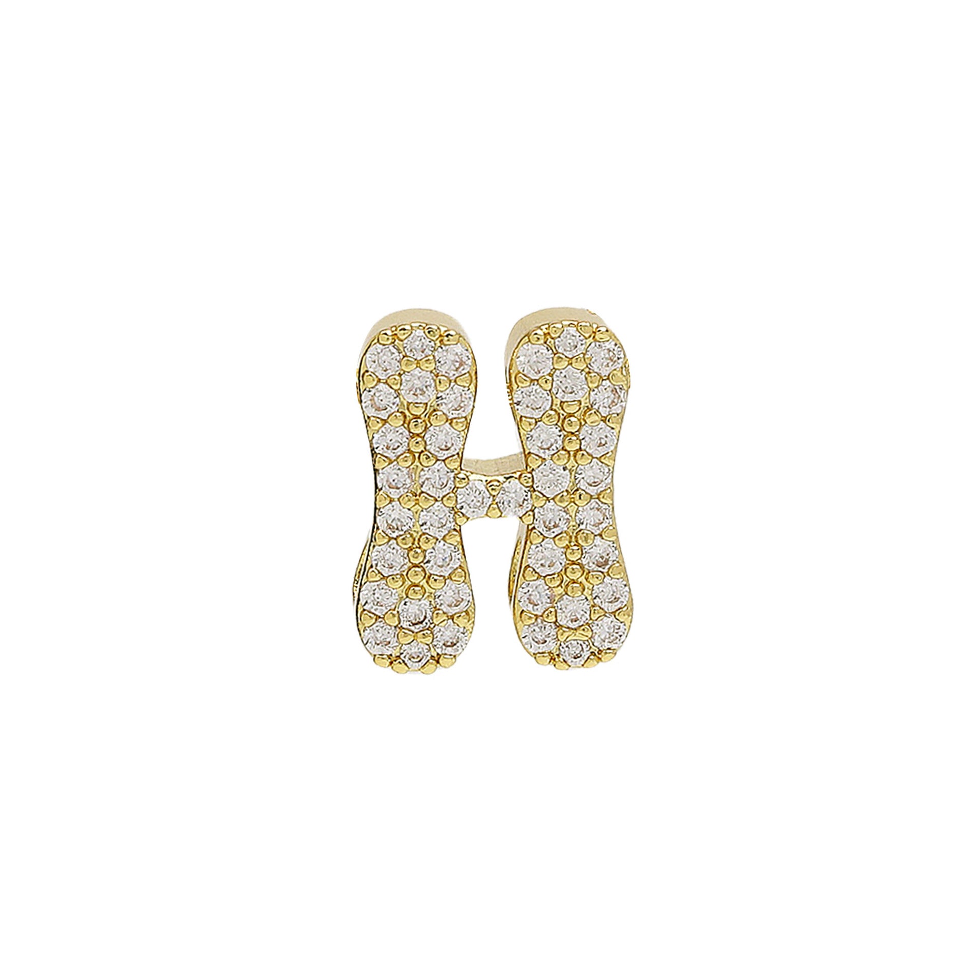 Katheryn Pave Initial Necklace - H [PFH17XSD]