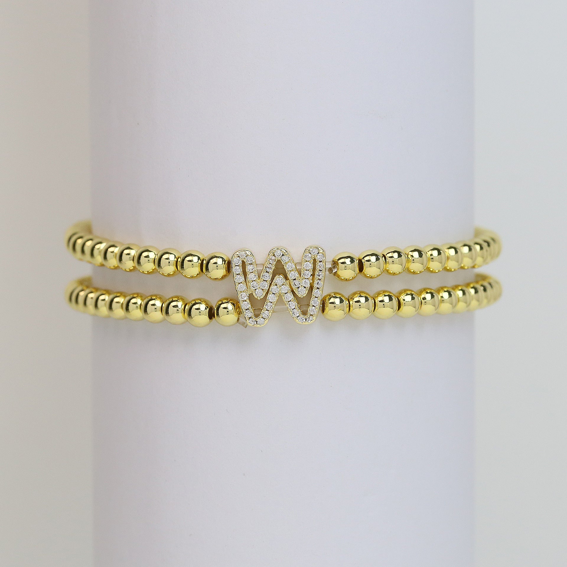 Alexandra Bubble Initial Bracelet - W [2DZY4DGV]