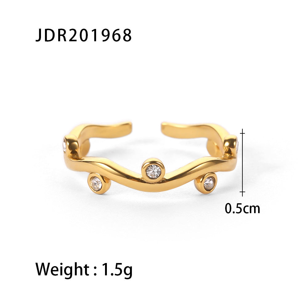 Brayley Leaf Diamond Open Ring - JDR201968 [LIB3RJDR]