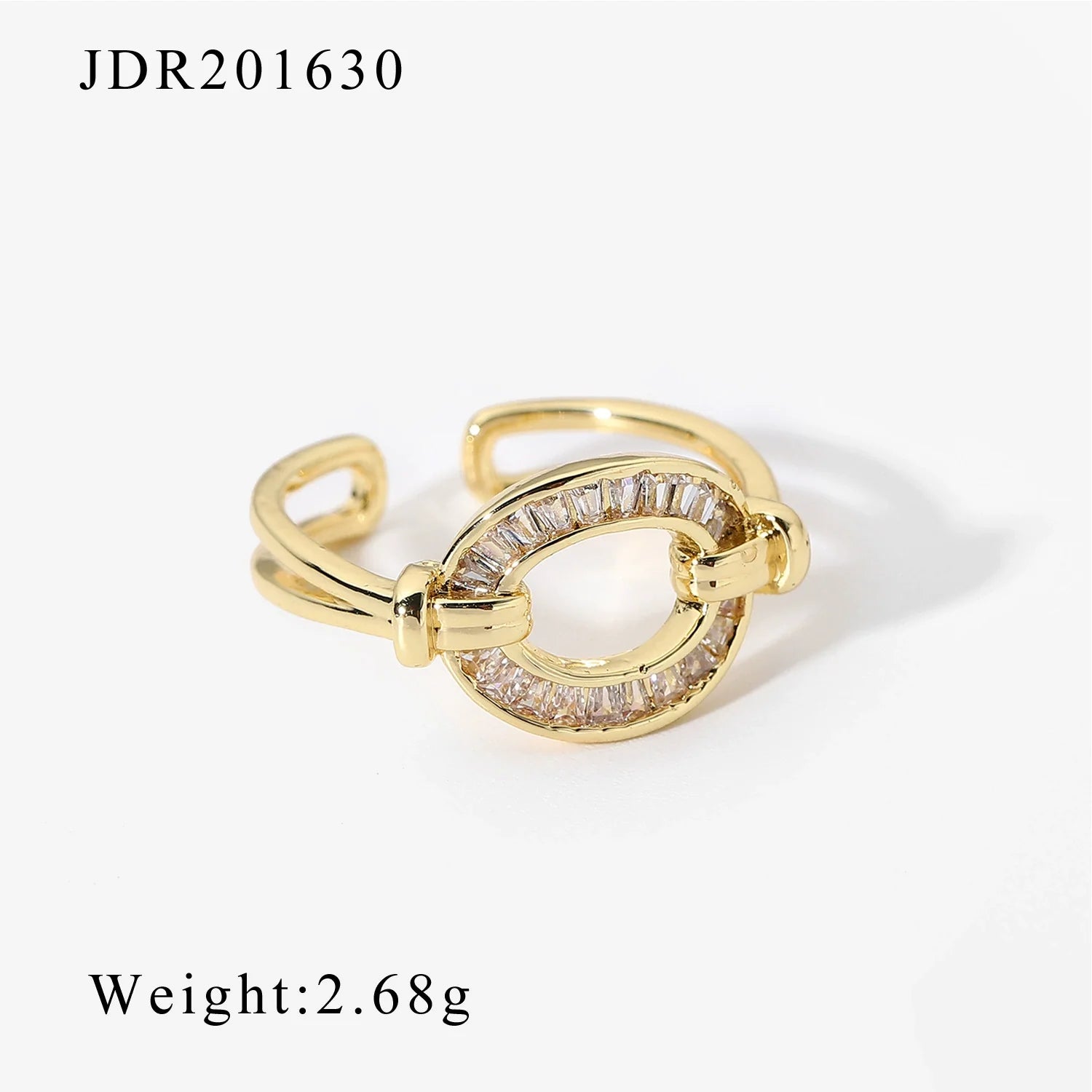 Jamiyah Adjustable Zircon Ring - Adjustable Open Ring - Style 2