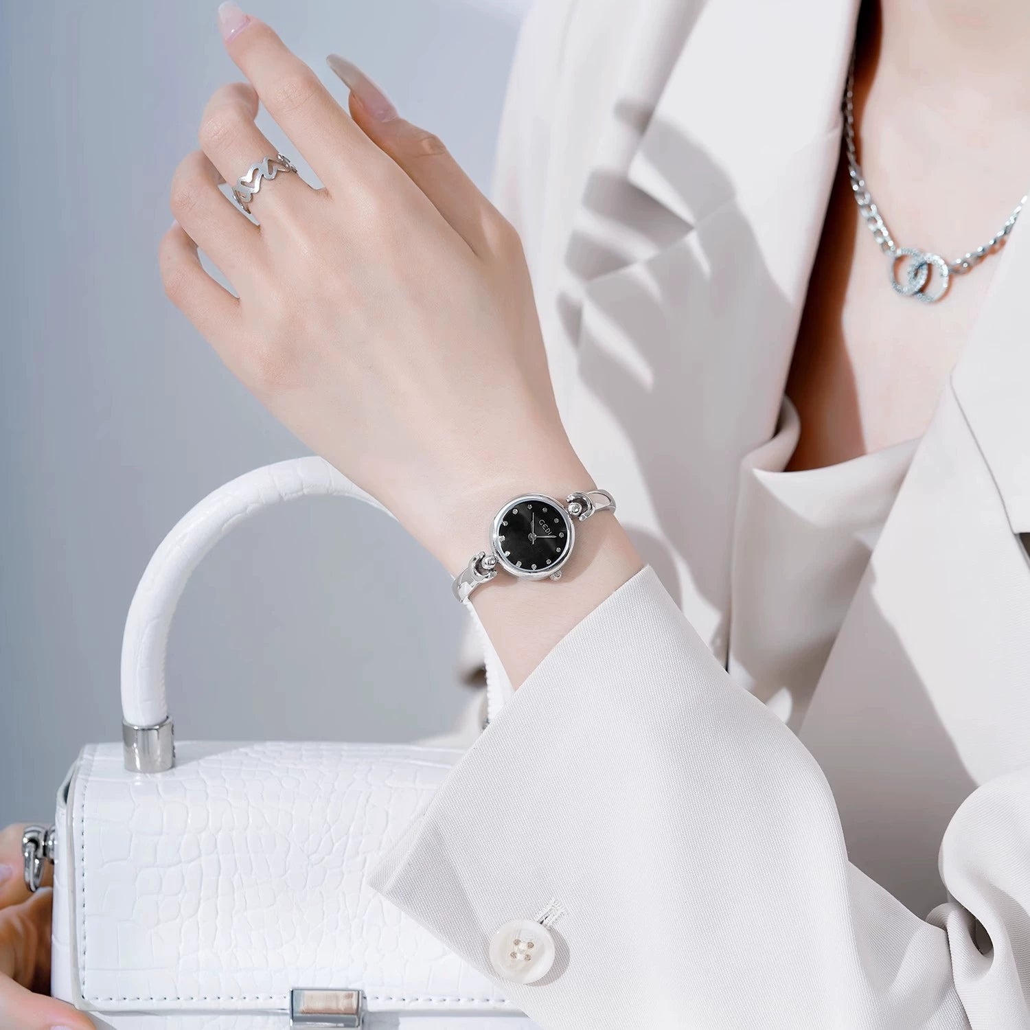 Shayne Dainty Link Watch - Temperament Black [HGZPH64B]