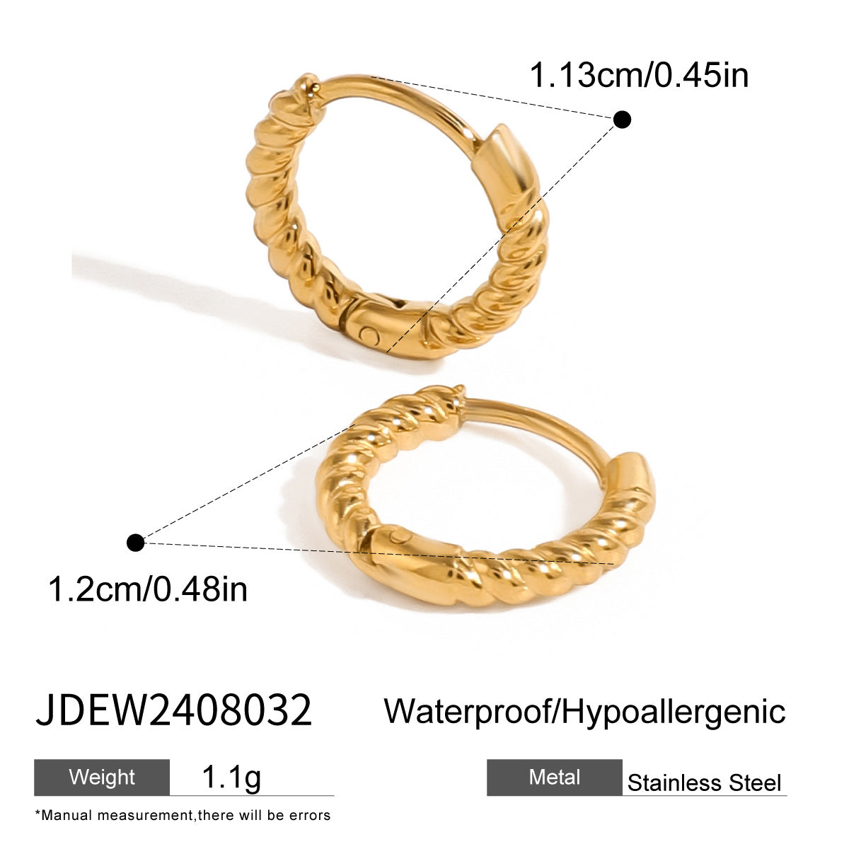 Haylie Sculpted Pearl Hoops - JDEW2408032 [LR81GUDY]