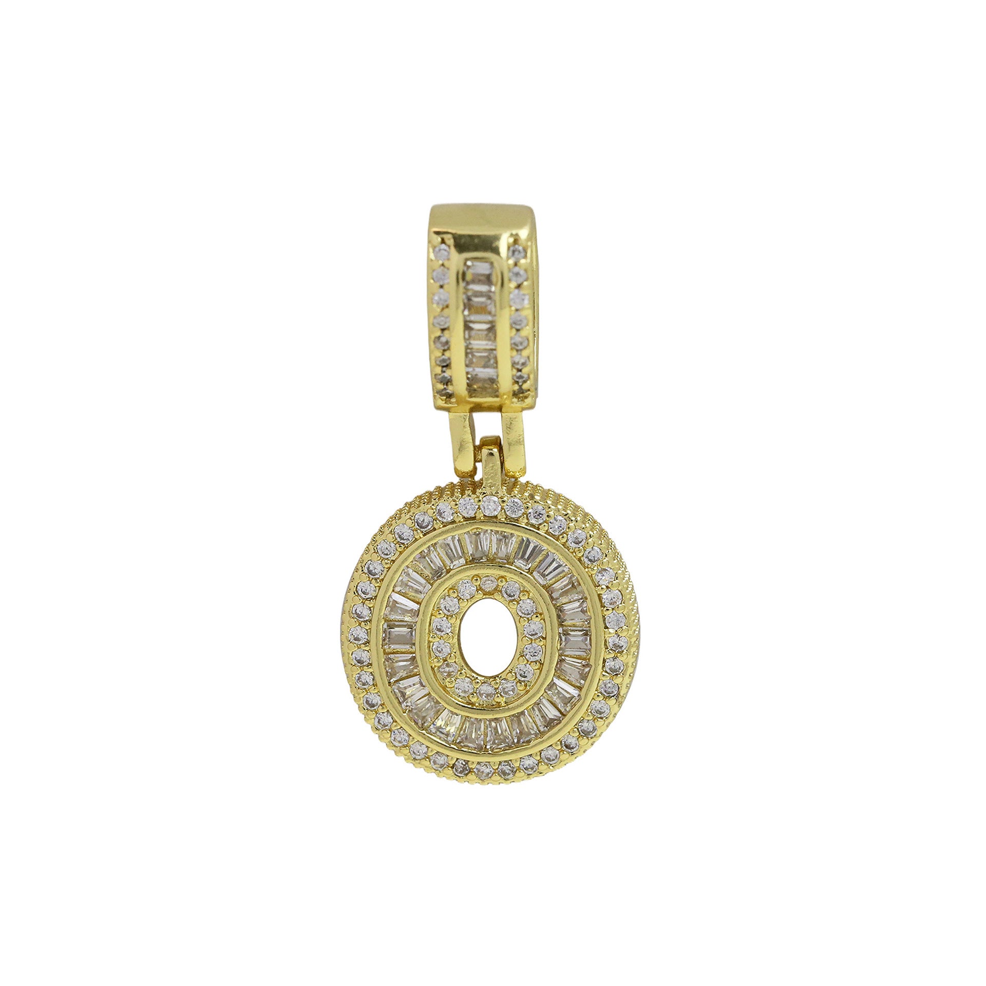 Maida Gold Letter Pendant Necklace - Gold Pendant O [NFWNP42Y]
