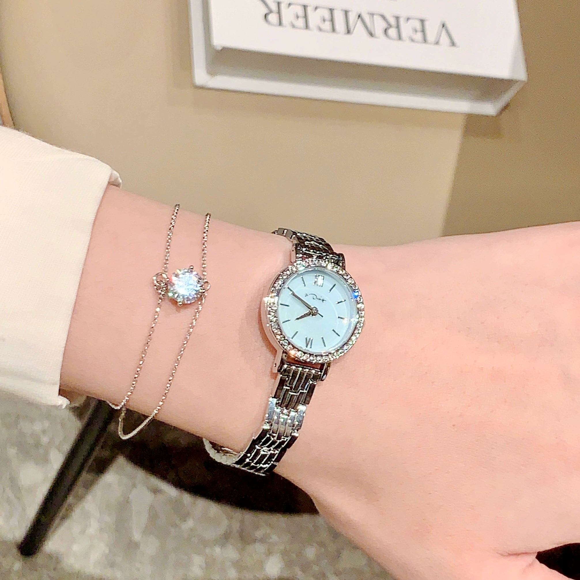 Graciella Mother-Of-Pearl Bracelet Watch - Mother-of-pearl Blue [LT5SUBV8]