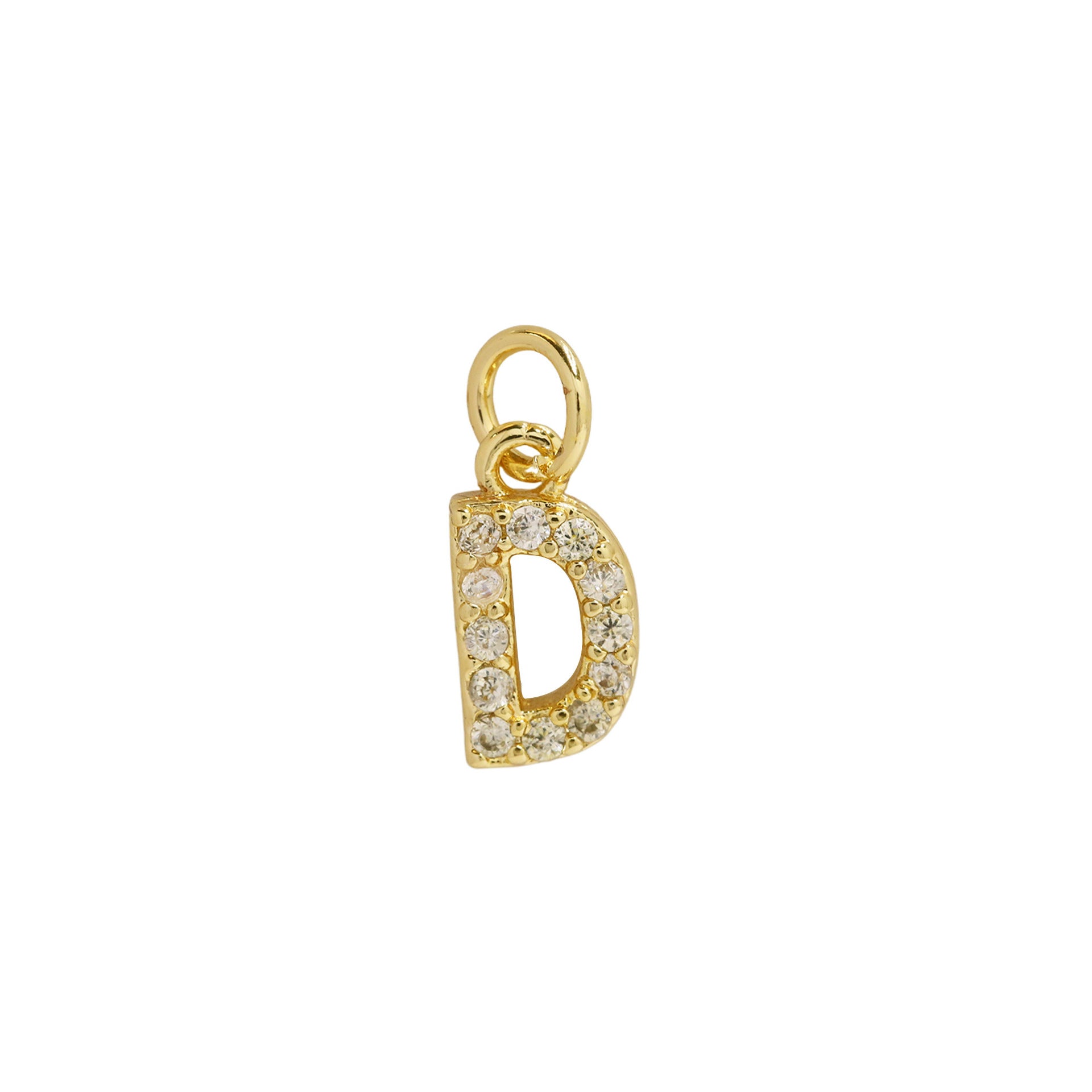 Leilah Zircon Initial Necklace - D [RCO83LYB]