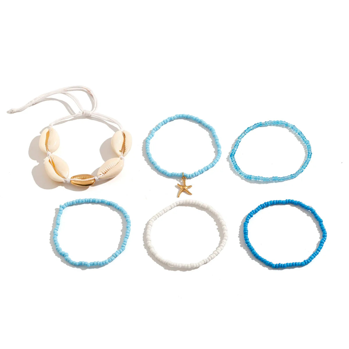 Shyloh Seashell Bracelet Set - Blue