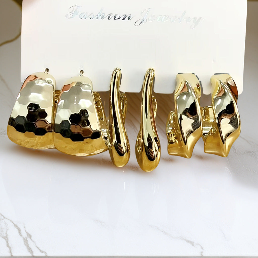 Lareina Geometric Shell Earrings - Color 2 [5I6NC9EP]
