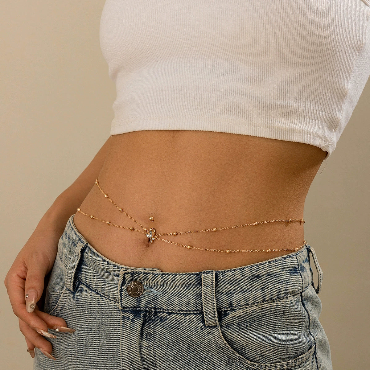 Georgianna Rhinestone Waist Chain - Style 01 Gold [EZNKI5L6]