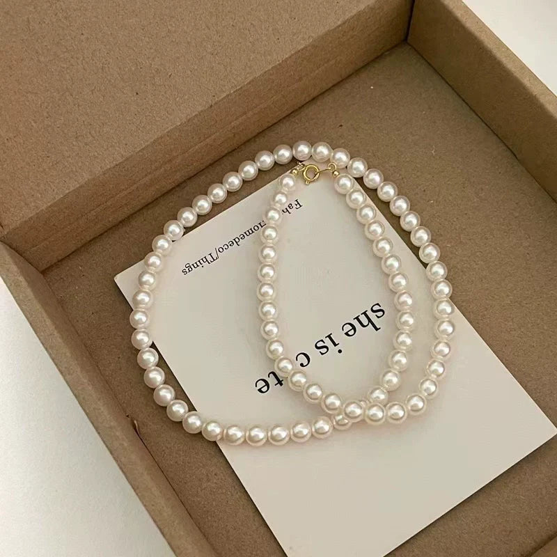 Camilah Delicate Pearl Necklace - 0.6cm Pearl, 40cm Length