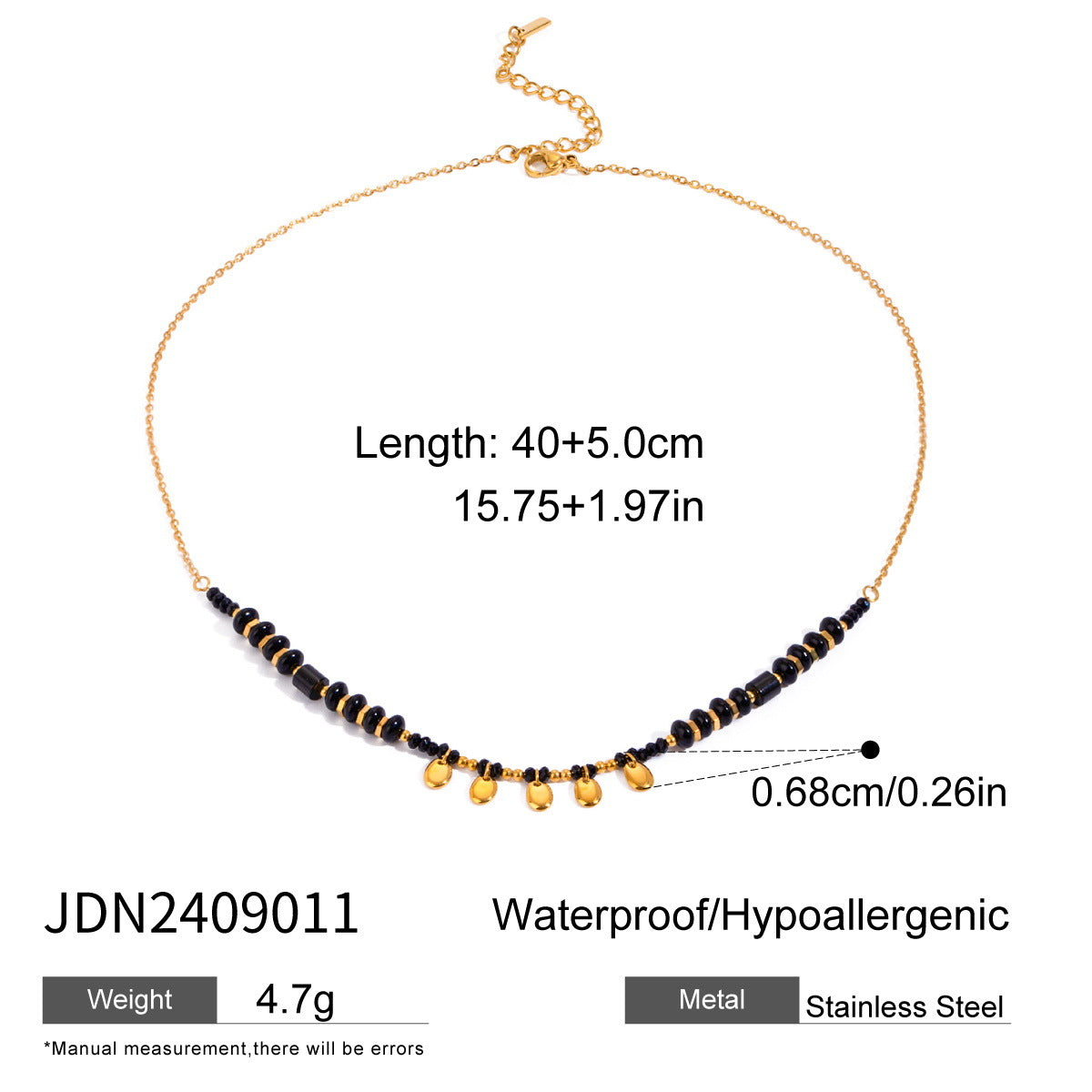 Zahraa Water Drop Jewelry Collection - Necklace JDN2409011 [QZYUMG3K]