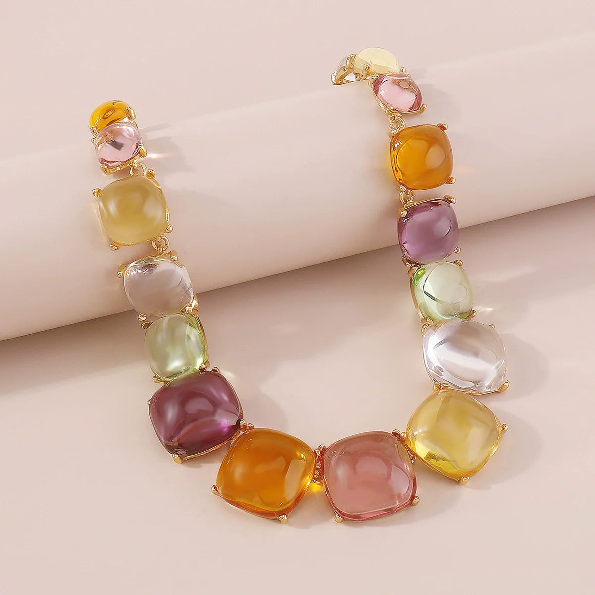 Mahina Color-Block Geometric Set - Colorful Necklace