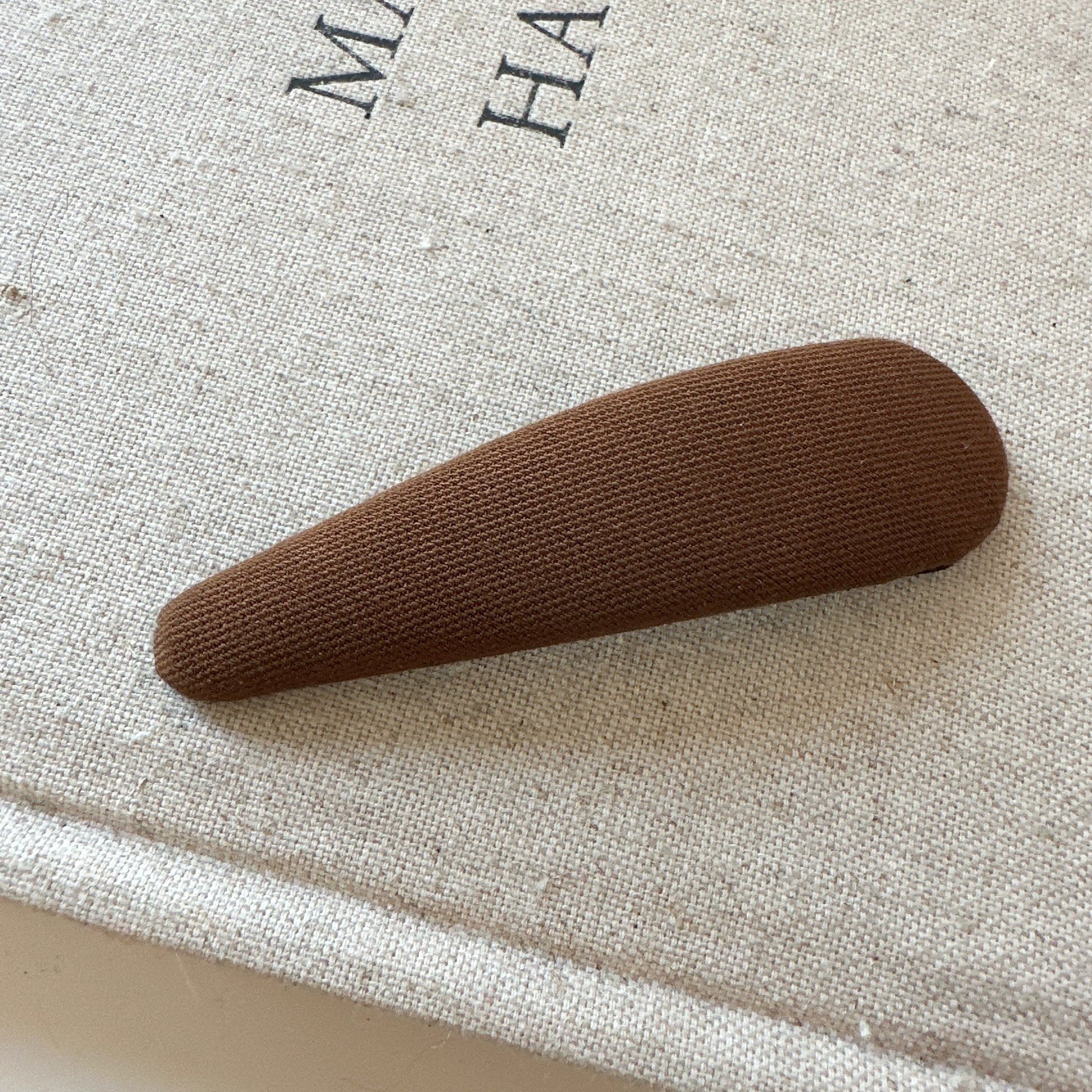 Yelitza Minimalist Fabric Hair Clip - Coffee Water Drop (Single) [7RRGA7E8]