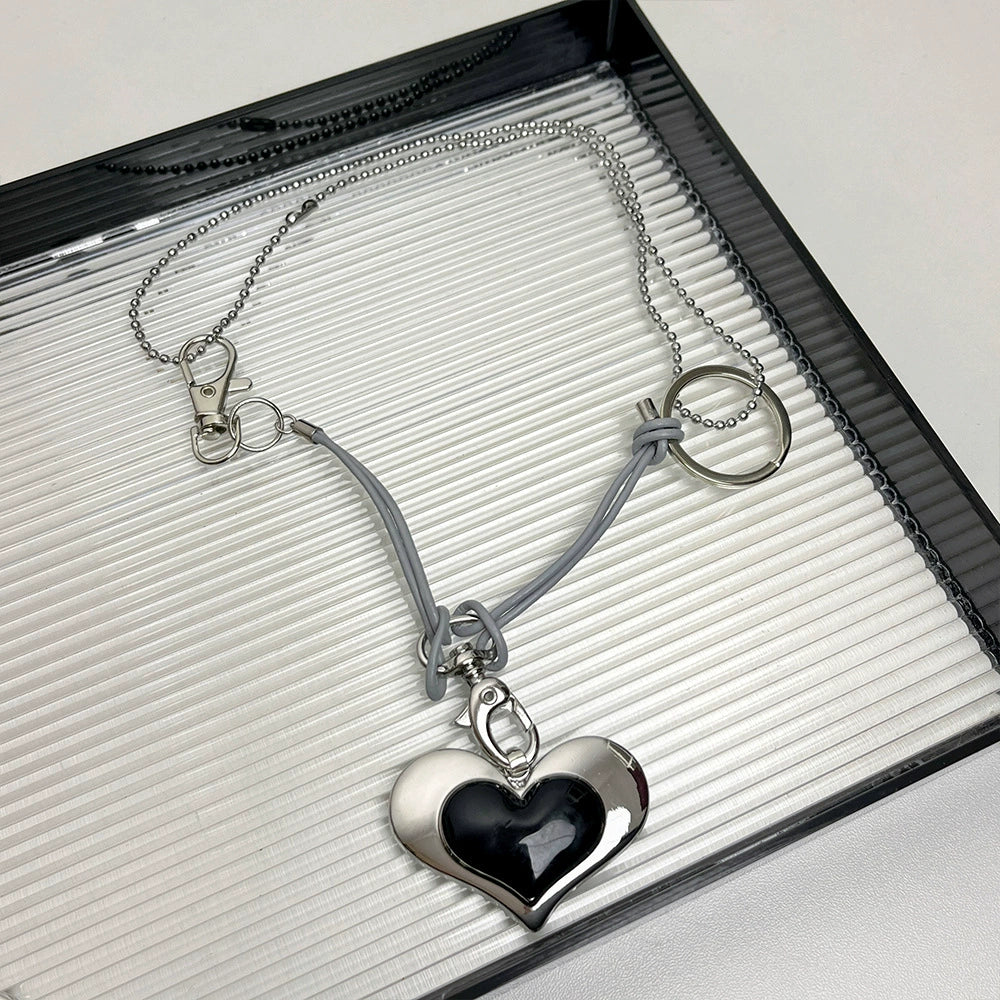 Azelie Leather Heart Choker - Black Heart [JSPRFC8C]