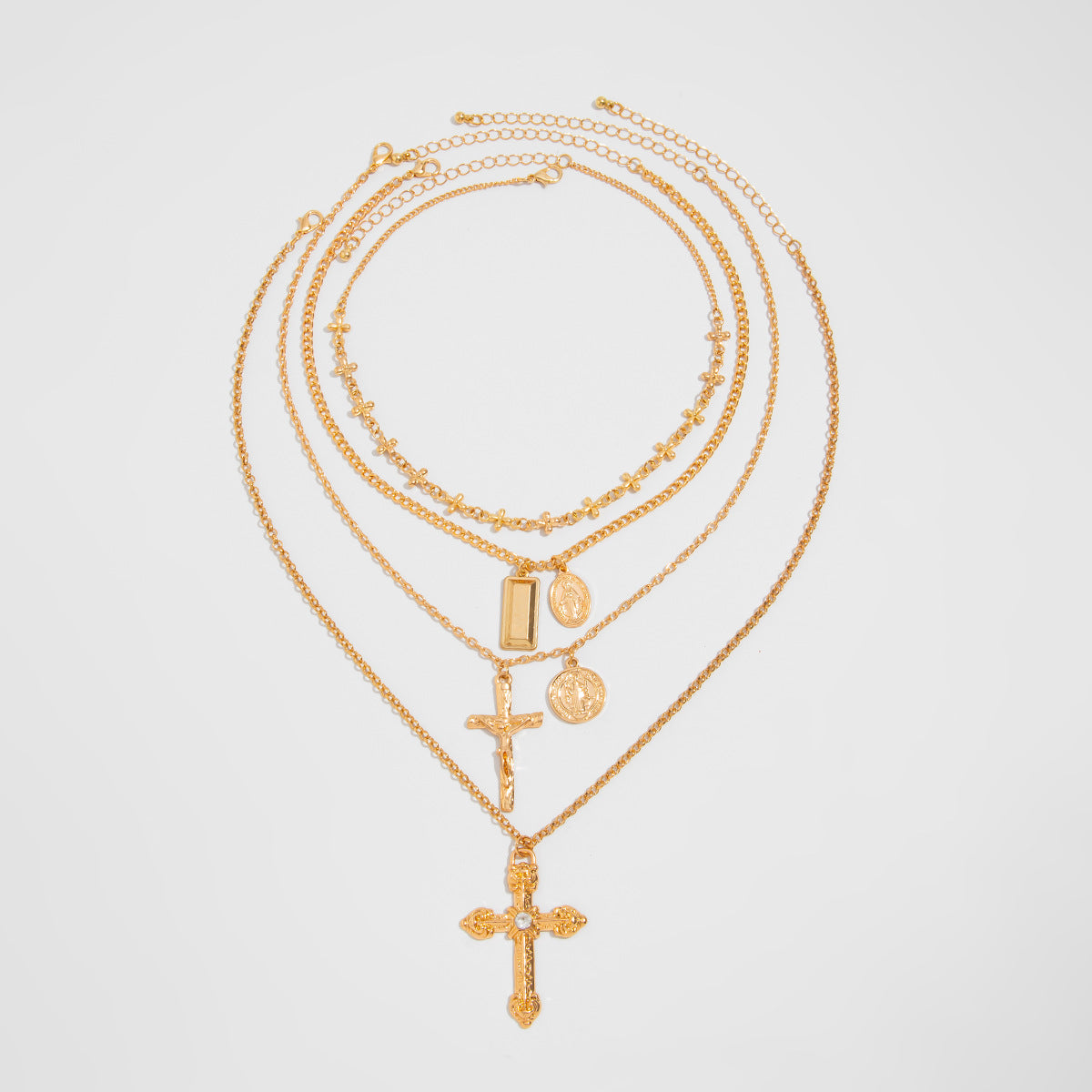 Blakley Colorful Layered Necklace - Gold - Style 06144 [TEN032VX]