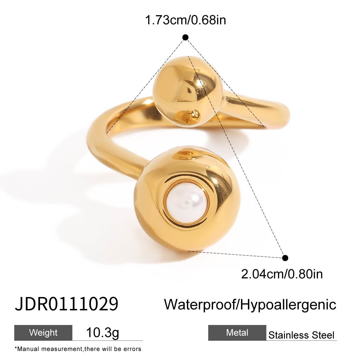 Arlynn Natural Stone Steel Ring - JDR0111029 [MOONQNSN]