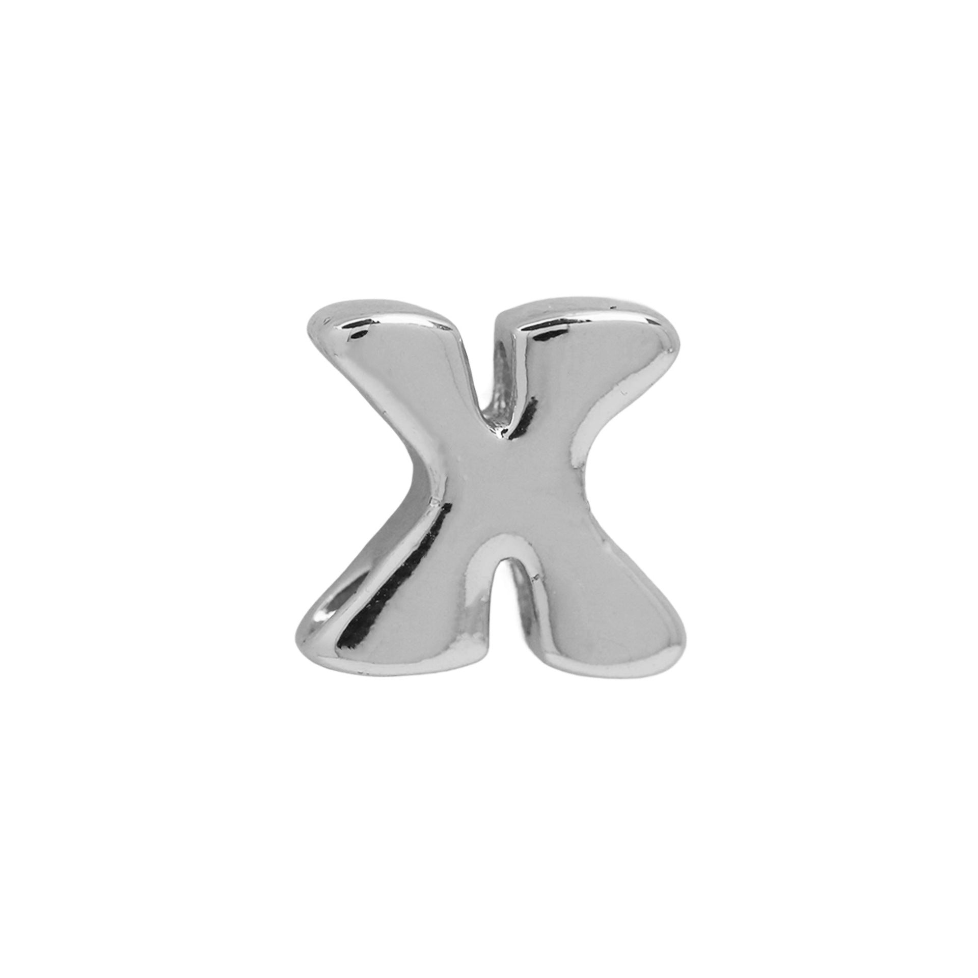 Aviva Brass Letter Pendant - Silver X (Pendant Only) [RVTKCF4M]