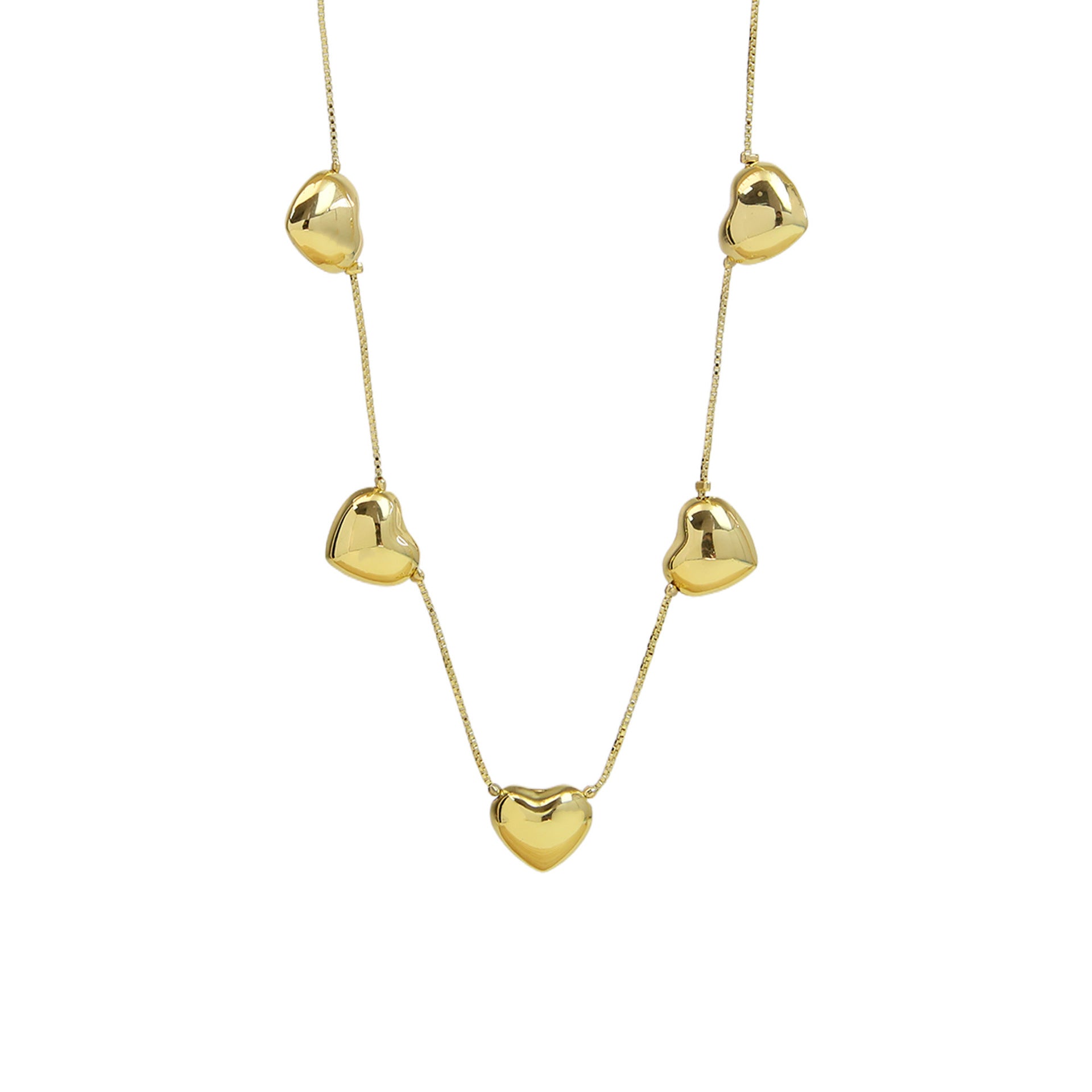 Mckynzie Brass Heart Pendant Necklace - Necklace [YSNZ9WDF]