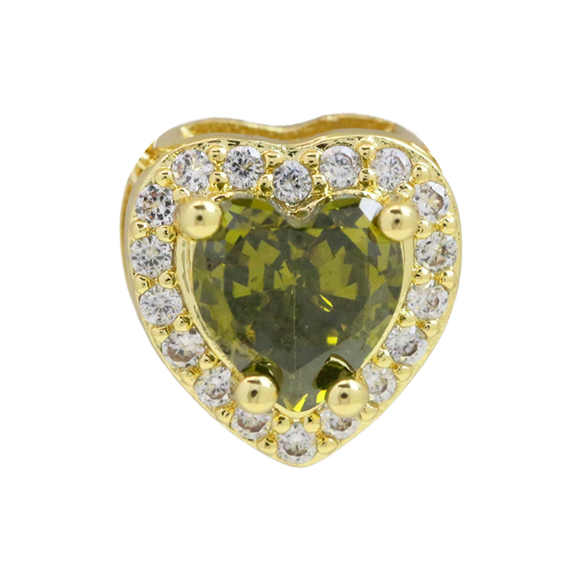Briar Heart Initial Necklace - August Birthstone Heart [T50AOXH9]