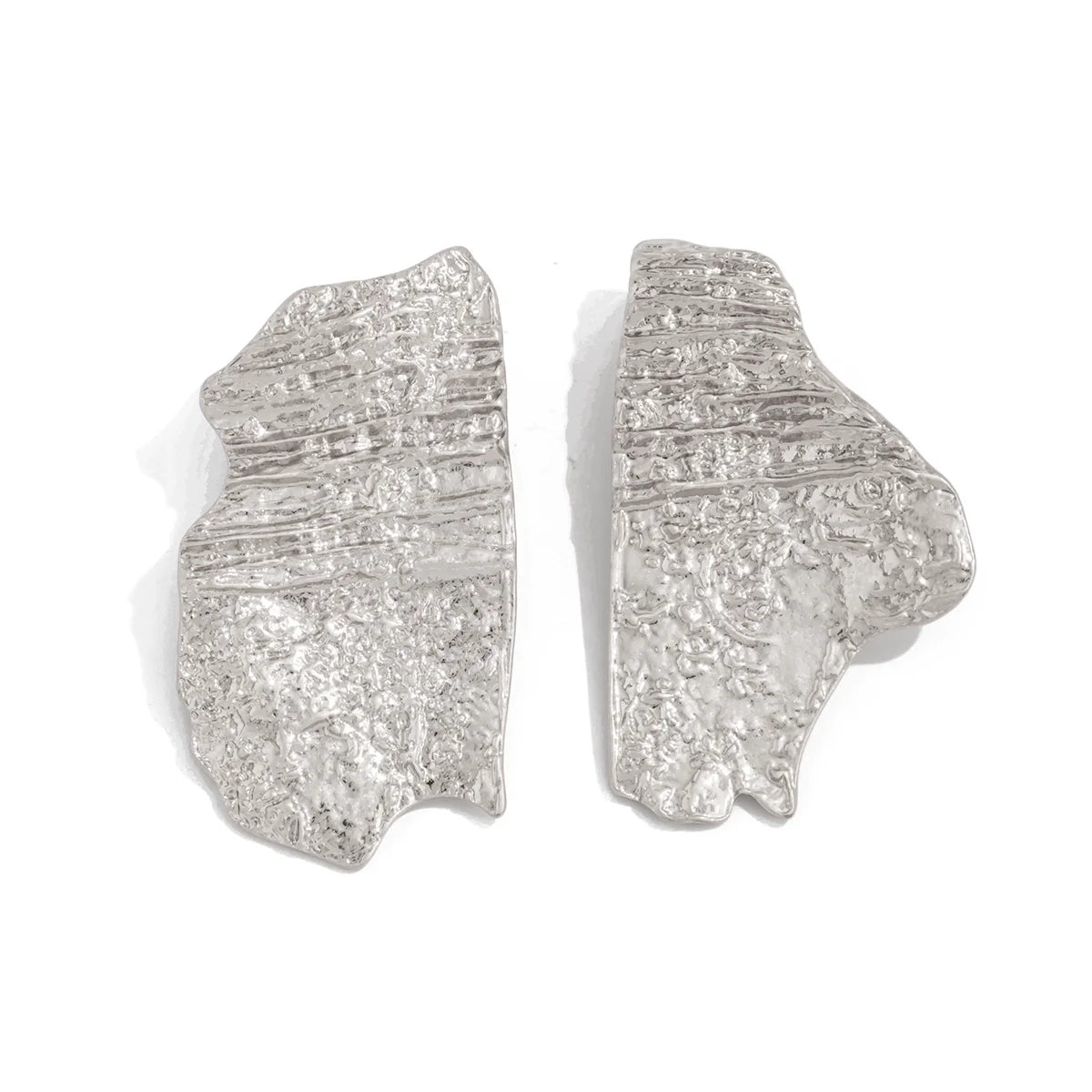 Teigen Irregular Geometric Stud Earrings - Silver
