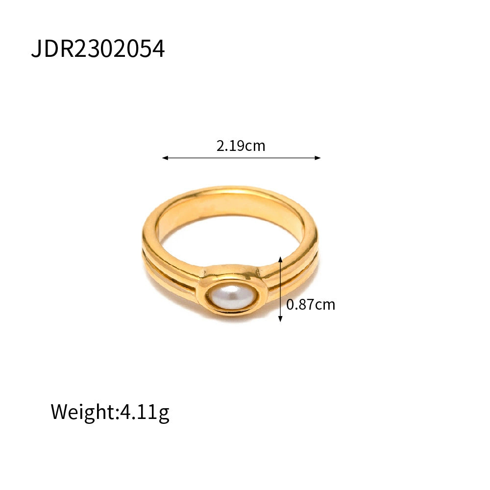 Catarina Dainty Pearl Ring - JDR2302054-8 [4ISWMLJT]