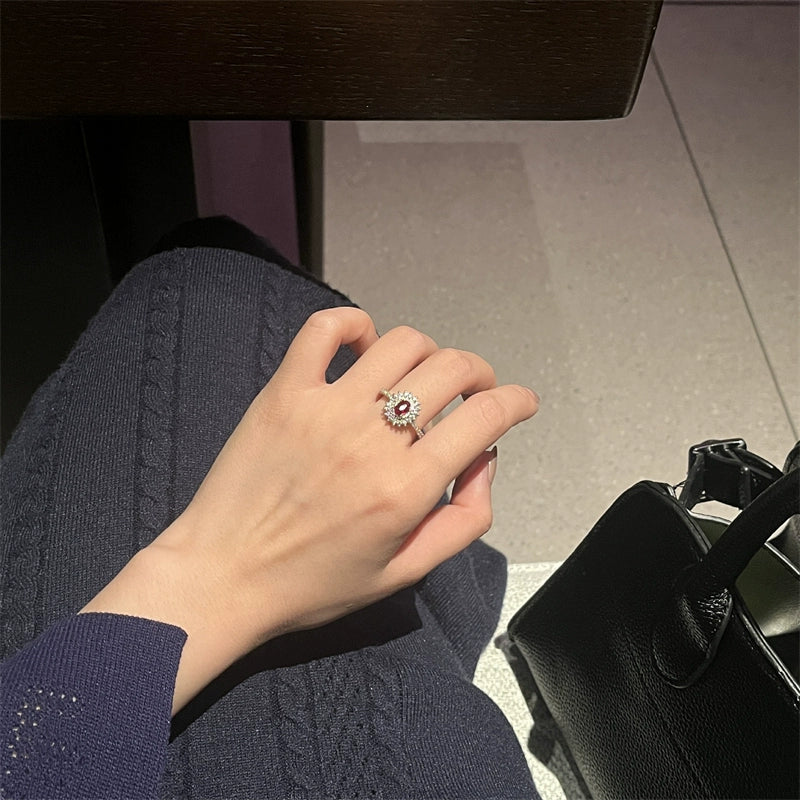 Jocelynne Ruby Open Ring - Style One [OGMG4KV5]