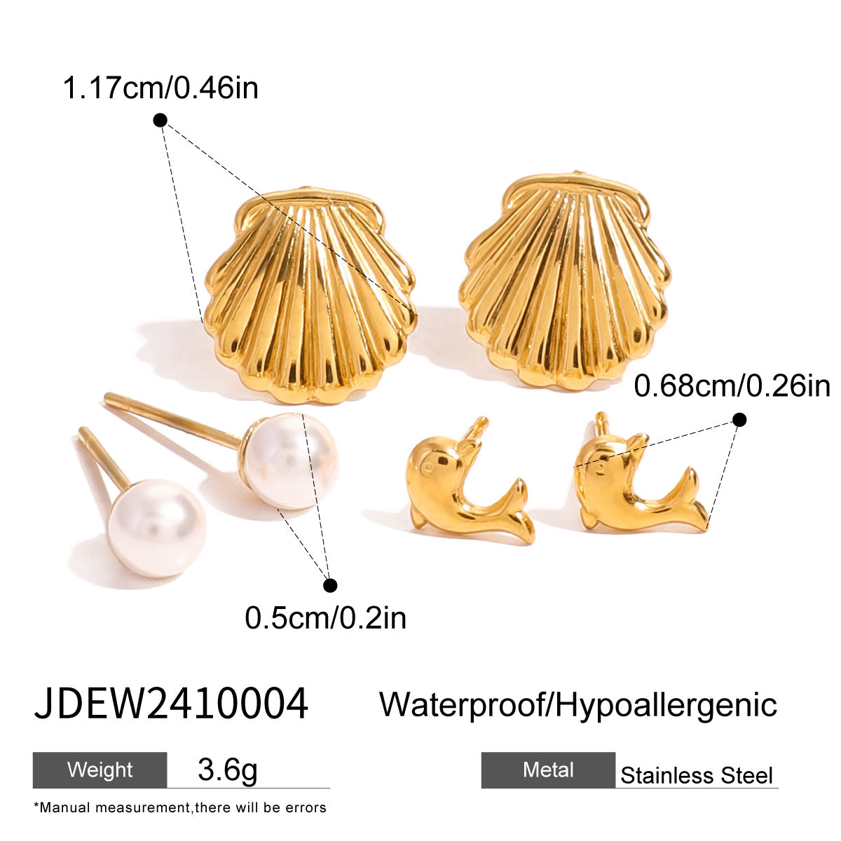 Kaiah Three-Pair Earring Set - JDEW2410004 [VSAF3AYT]