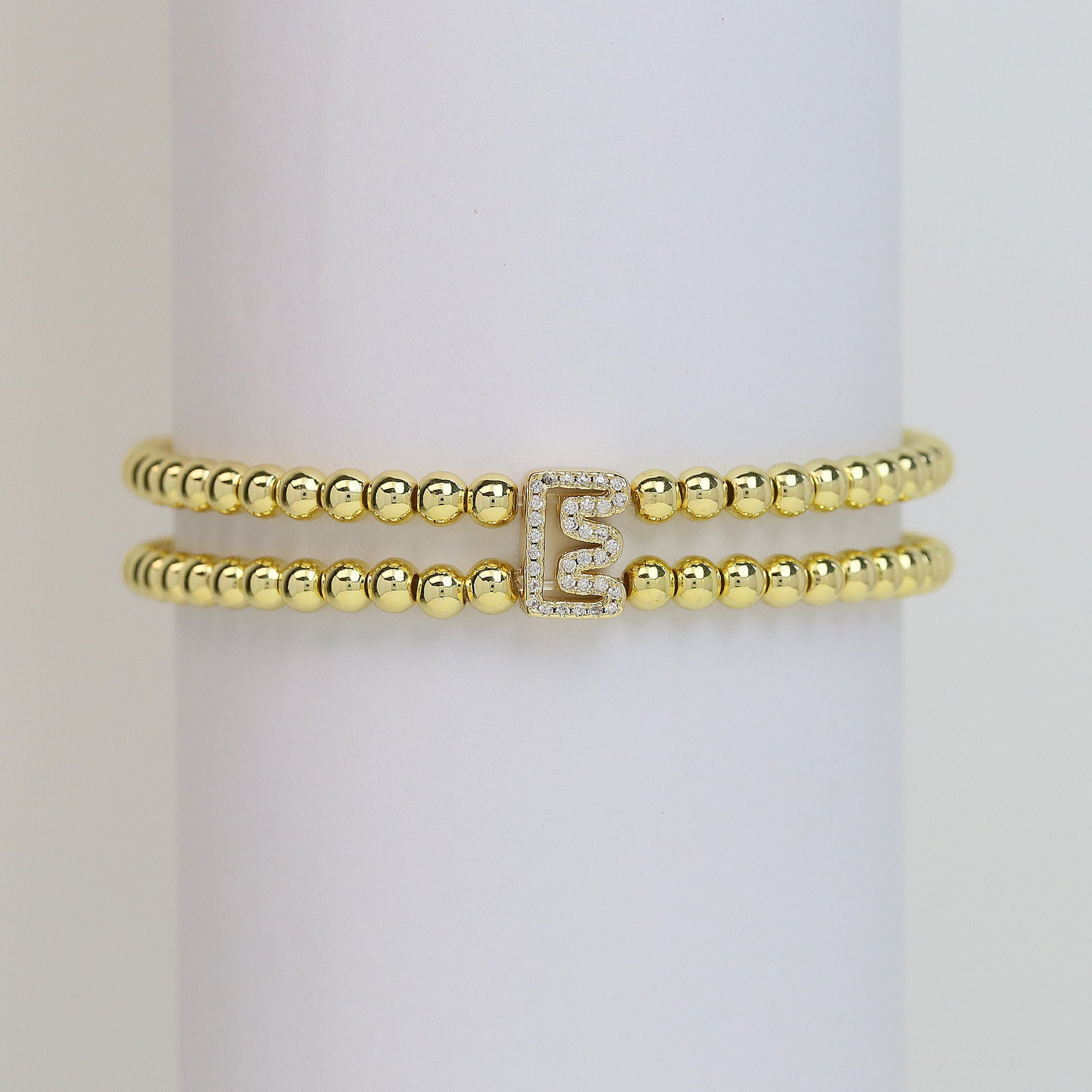 Alexandra Bubble Initial Bracelet - E [FSF8LMVA]