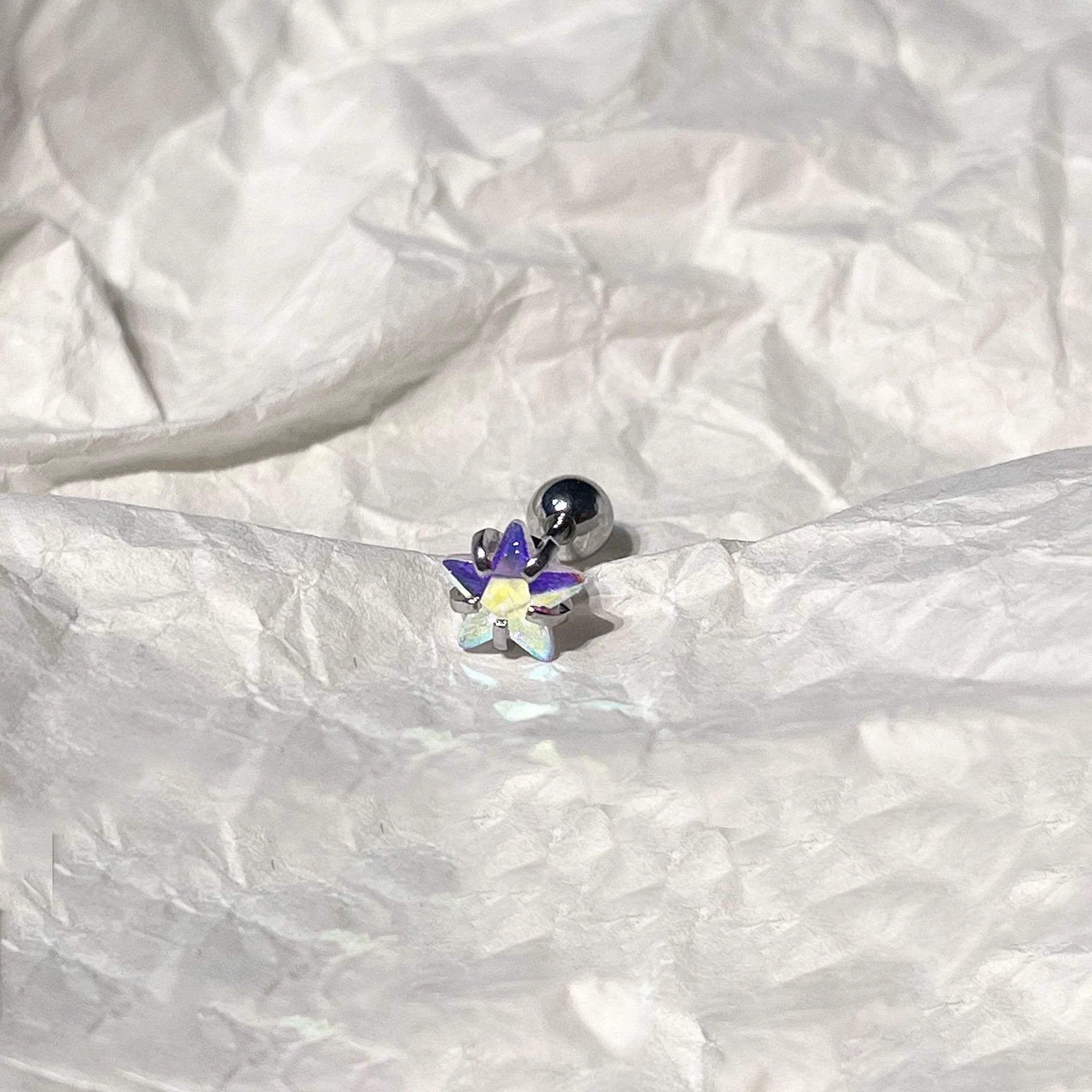 Kamia Celestial Zircon Stud - 6mm AB Color Zircon