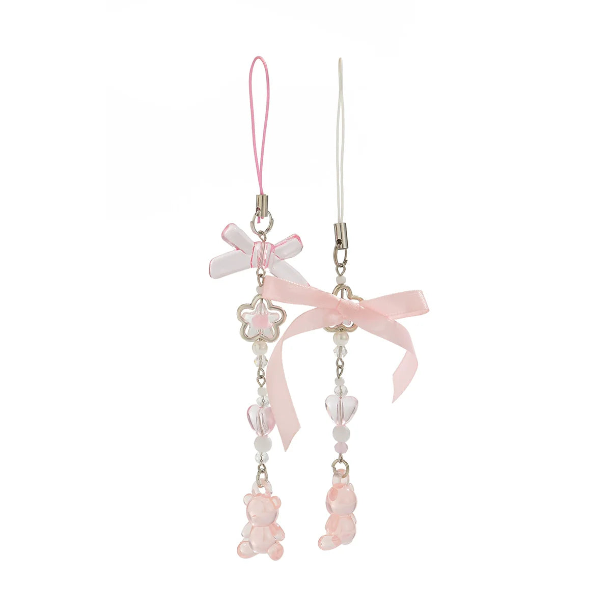 Emmerie Bow Bear Charm Set - Pink