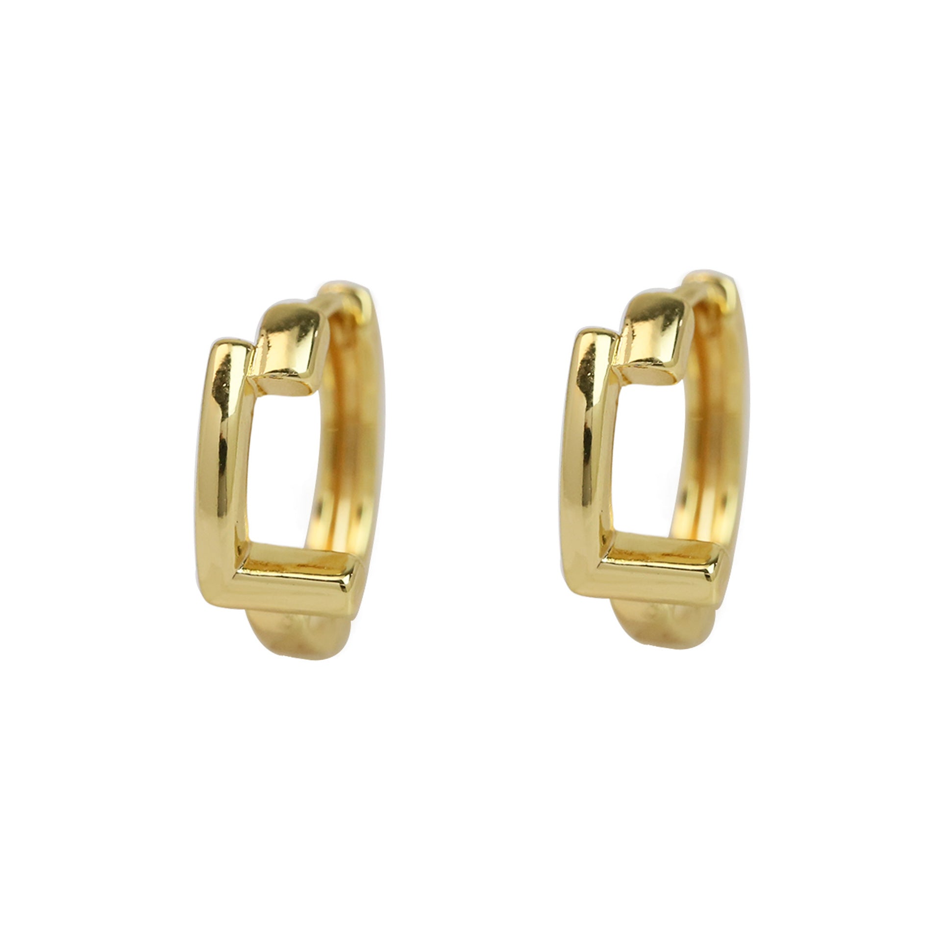 Haylee Gold Letter Stud Earrings - L [J7LKZHNO]