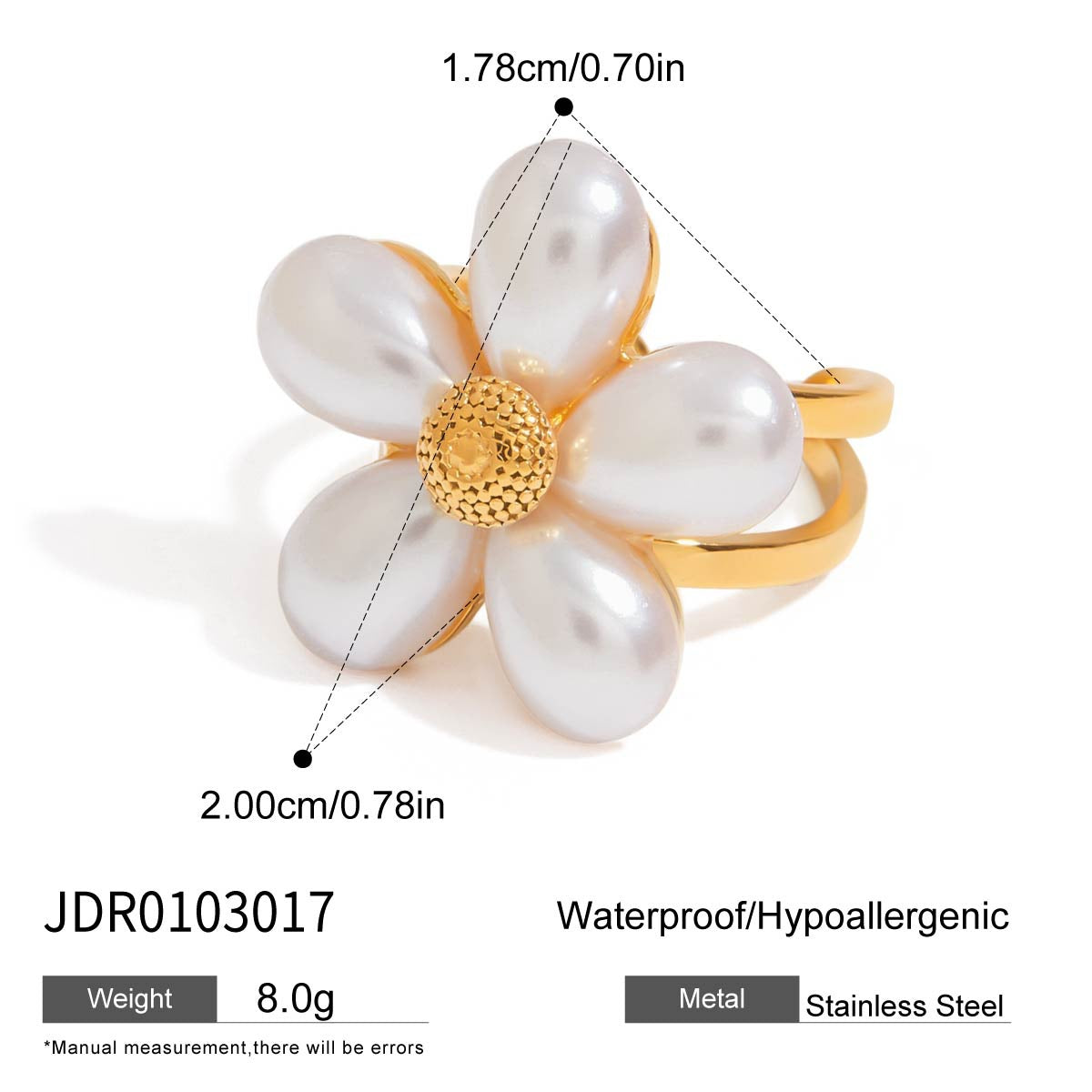 Mae Pearl Bloom Ring - Silver-toned [KJMUS837]