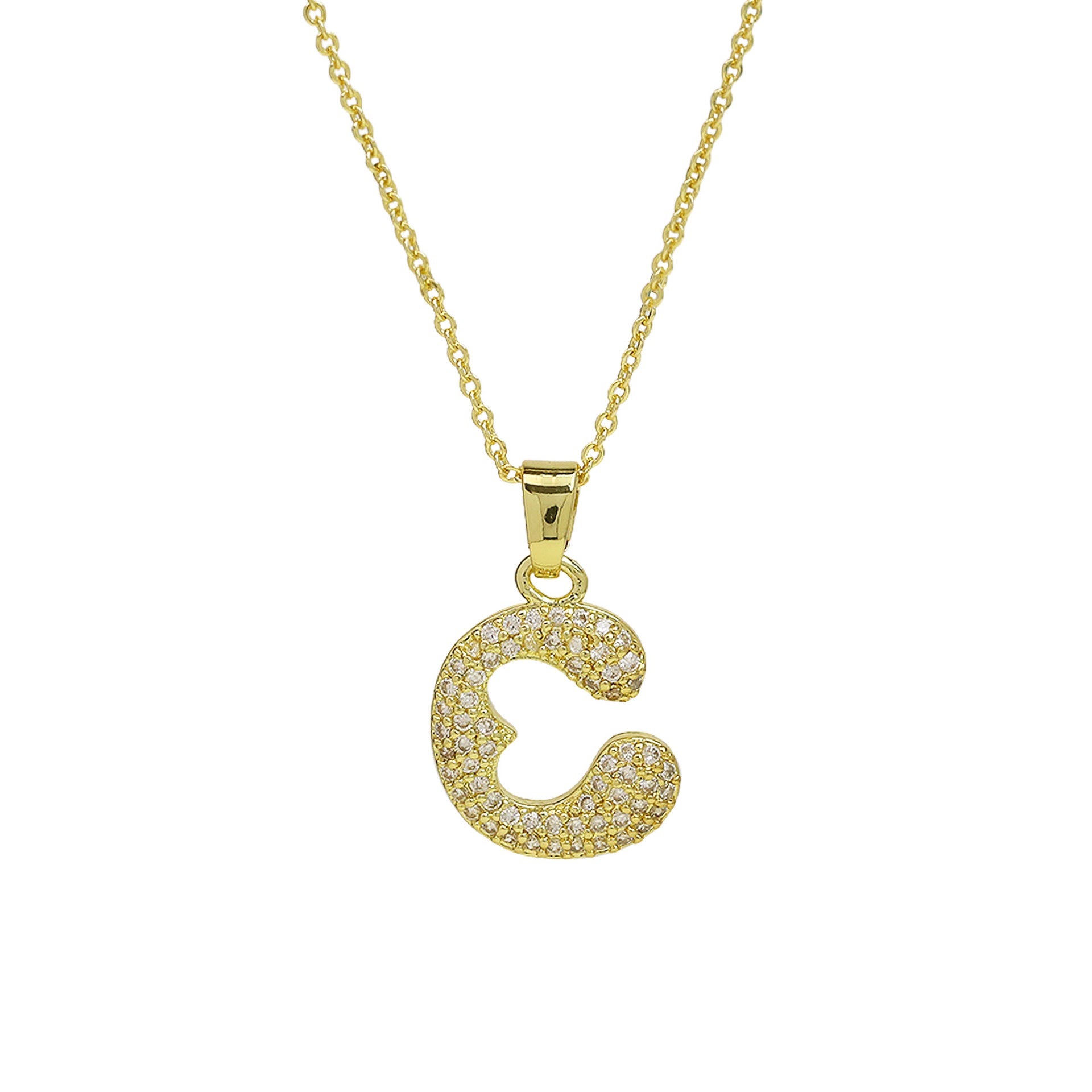 Fatou Bubble Initial Necklace - C [EDIPN1XF]