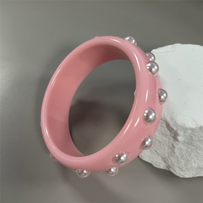 Sasha Colorful Pearl Bead Bracelet - Pink Double-Row [K5WJSDQ9]